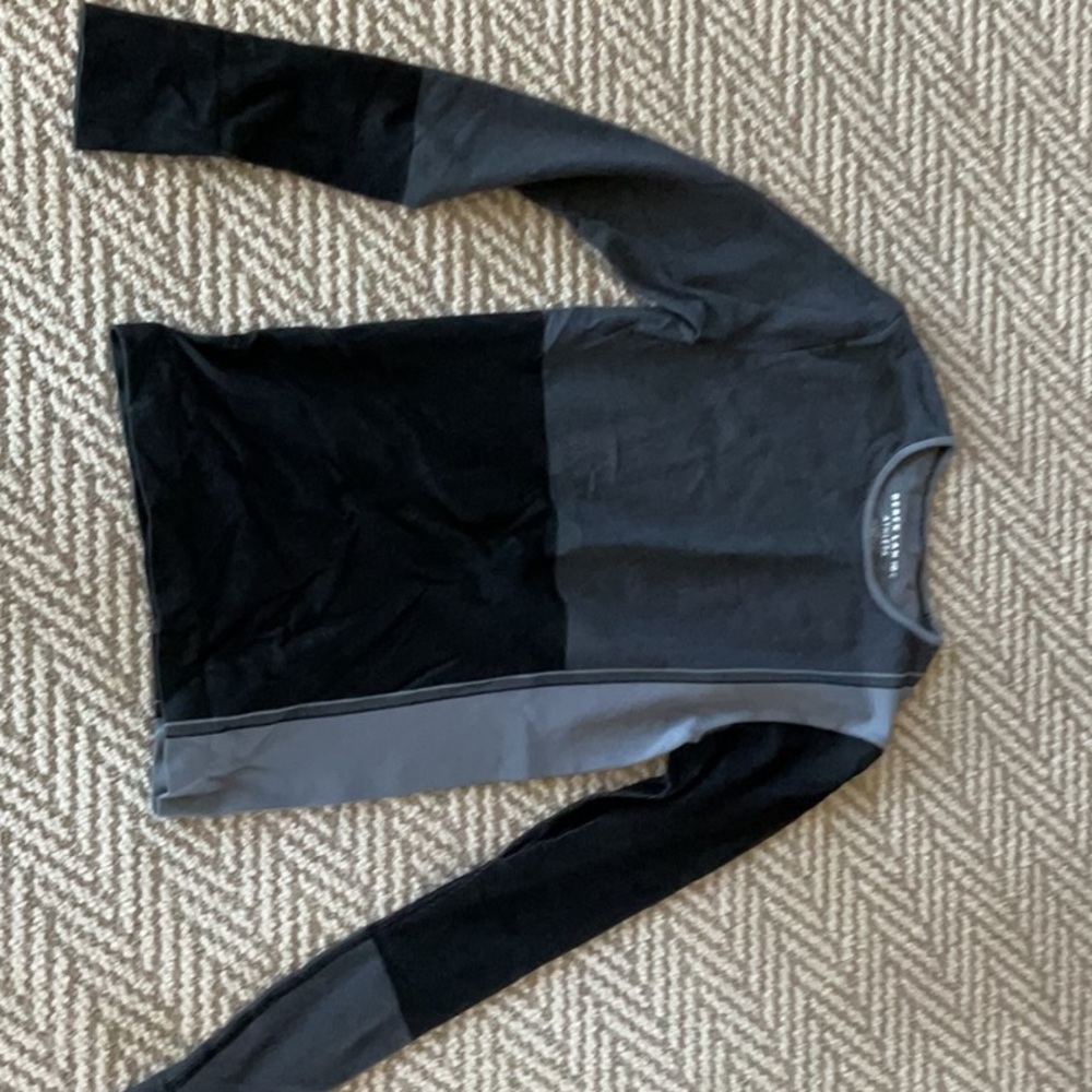 Athleta Black and Gray Long Sleeve Tee